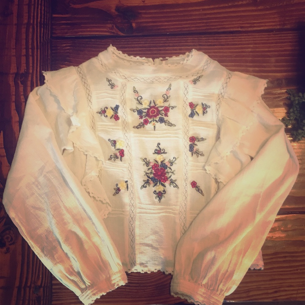Free People embroidered top